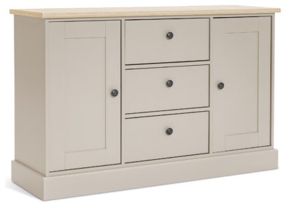 An Image of Habitat Winchester 2 Door 3 Drawer Sideboard - Reed Green