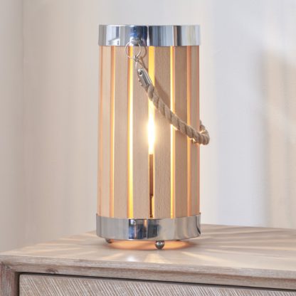 An Image of Austell Small Lantern Table Lamp Grey