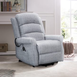 An Image of Ernest Textured Weave Recliner Chair Twin Motor Grey