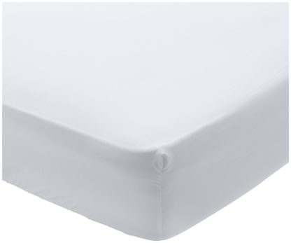 An Image of Habitat Egyptian Cotton 400TC Grey Fitted Sheet - Superking