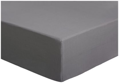 An Image of Habitat Easycare Plain Red Fitted Sheet - Double