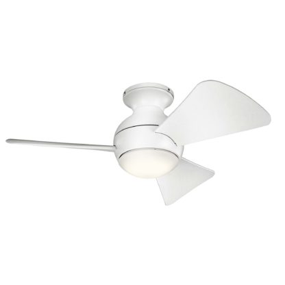 An Image of Kichler Sola Ceiling Fan with Light & Remote, 86cm Silver