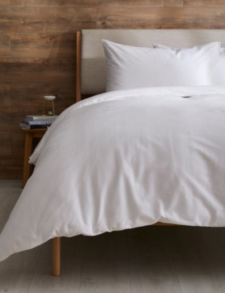 An Image of M&S Pure Brushed Cotton Bedding Set