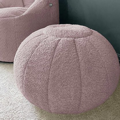 An Image of Rucomfy Fabric Snug Pouffe - Light Grey