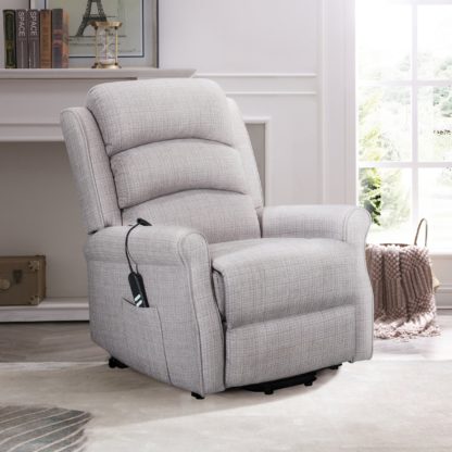 An Image of Ernest Textured Weave Recliner Chair Twin Motor Grey