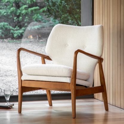 An Image of Joso Linen Armchair Cream