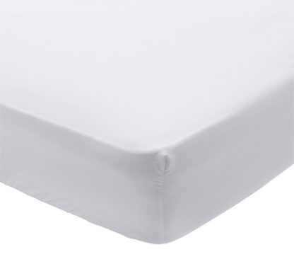 An Image of Habitat Egyptian Cotton 400TC Grey Fitted Sheet - Kingsize