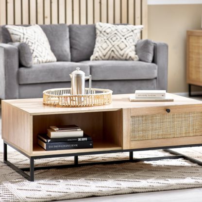 An Image of Hollis Oak Coffee Table Oak