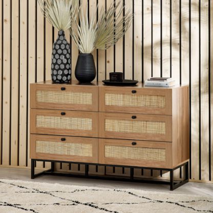 An Image of Hollis 6 Drawer Chest, Oak Oak