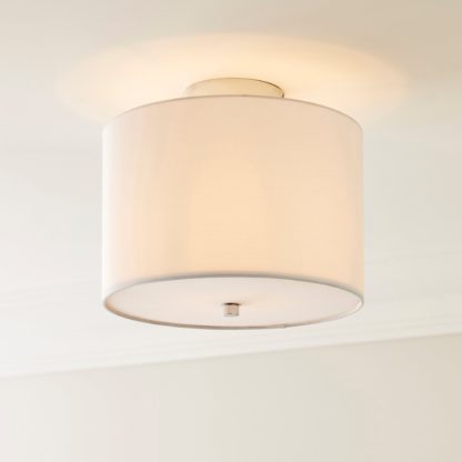 An Image of Prescot Flush Light Fitting White