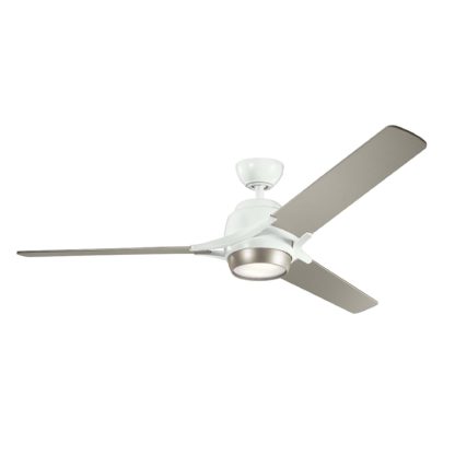 An Image of Kichler Zeus Ceiling Fan with Light & Remote, 152cm Silver