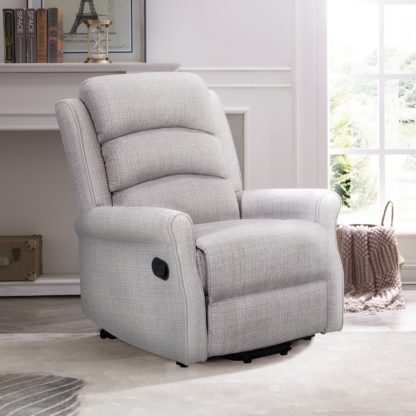 An Image of Ernest Textured Weave Recliner Chair Manual Grey