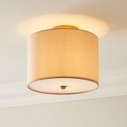 An Image of Prescot Flush Light Fitting White