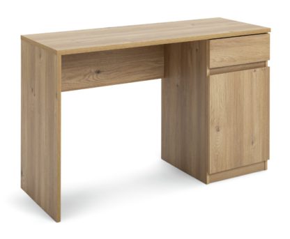 An Image of Habitat 1 Drawer Office Desk - Oak