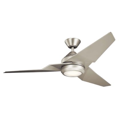 An Image of Kichler Jade Ceiling Fan with Light & Remote, 152cm Pewter