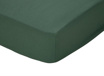 An Image of Habitat Cotton Rich Plain Dove Grey Fitted Sheet - Single