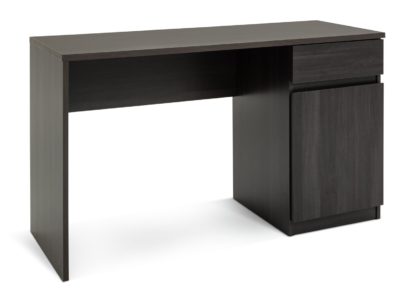 An Image of Habitat 1 Drawer Office Desk - Black & Brown