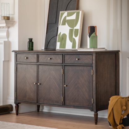 An Image of Matola Dark Wood Large Sideboard Matola Brown