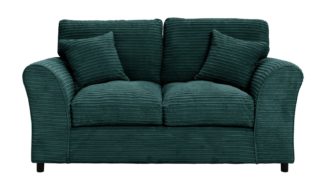 An Image of Argos Home Harry Fabric 2 Seater Sofa - Teal