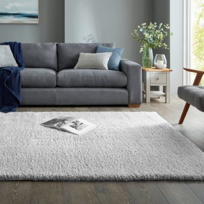 An Image of Cosy Teddy Rug Grey