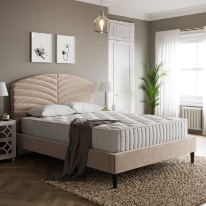 An Image of Imogen Luxe Velvet Bed Grey