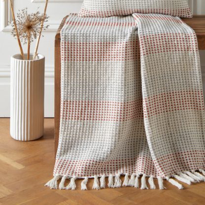 An Image of Reva Throw 130cm x 180cm Paprika (Red)