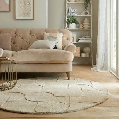 An Image of Gigi Geometric Wool Rug Grey