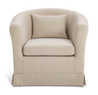 An Image of Habitat Larissa Fabric Tub Chair - Natural