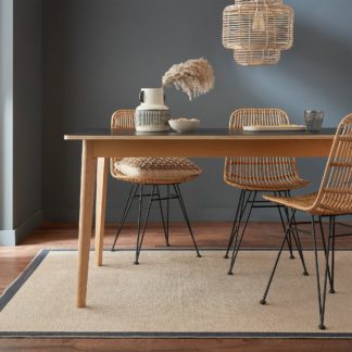 An Image of Herringbone Washable Rug Natural