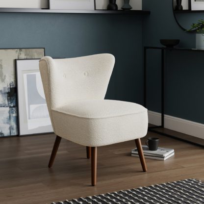 An Image of Eliza Boucle Chair Boucle Ivory