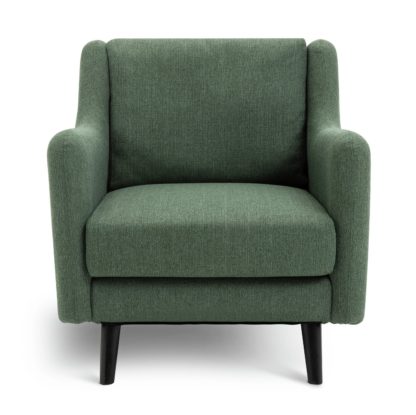 An Image of Habitat Morris Self Assembly Fabric Armchair - Green