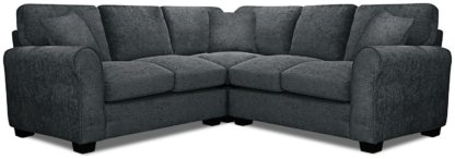 An Image of Argos Home Taylor Fabric Corner Sofa - Charcoal