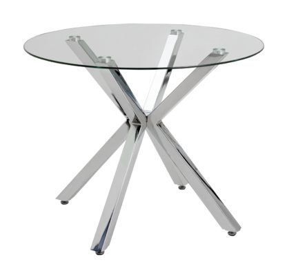 An Image of Argos Home Alice Dining Table - Chrome