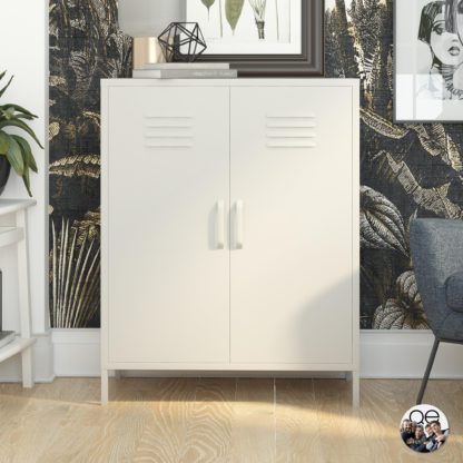 An Image of Queer Eye Bradford 2 Door Metal Storage Cabinet Navy