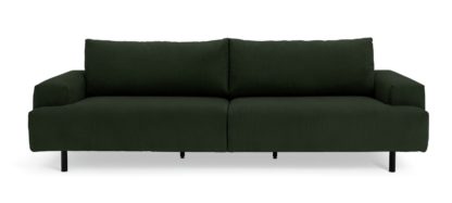 An Image of Habitat Julien Fabric 4 Seater Sofa - Green