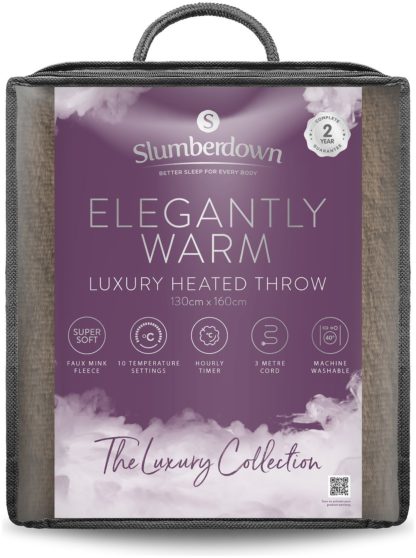 An Image of Slumberdown Elegantly Warm Luxury Heated Throw