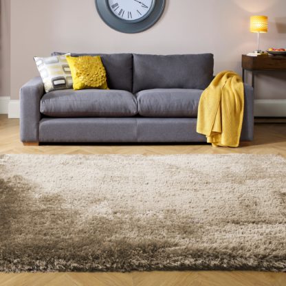 An Image of Jewel Shaggy Rug Brown