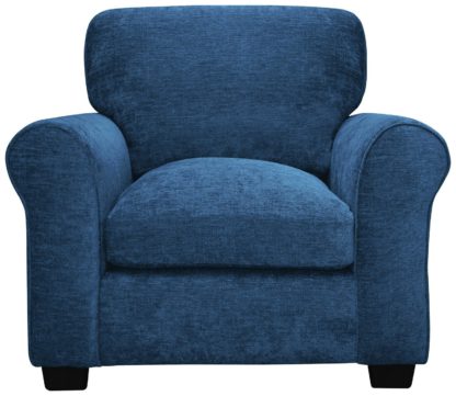 An Image of Argos Home Taylor Fabric Armchair - Navy