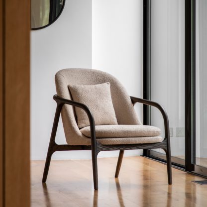 An Image of Aurora Fabric Armchair Ochre