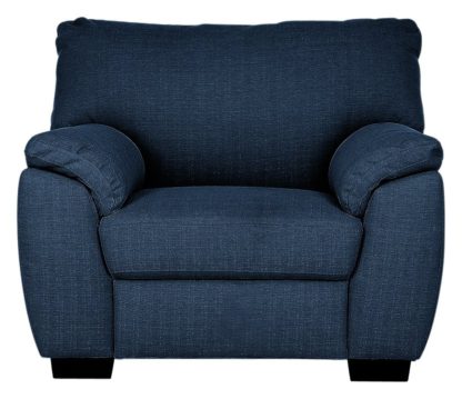 An Image of Argos Home Milano Fabric Armchair - Navy