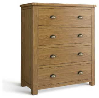 An Image of Habitat Kent 4 Wide Chest of Drawer - Oak