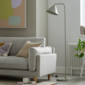 An Image of Habitat Modern Cone Adjustable Floor Lamp - Matt Grey