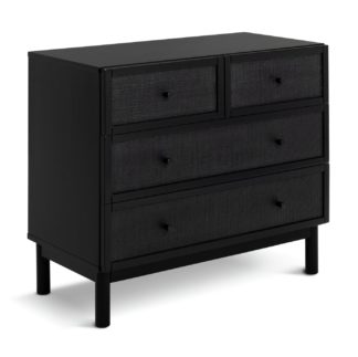 An Image of Habitat Simone 2+2 Drawer Chest - Black