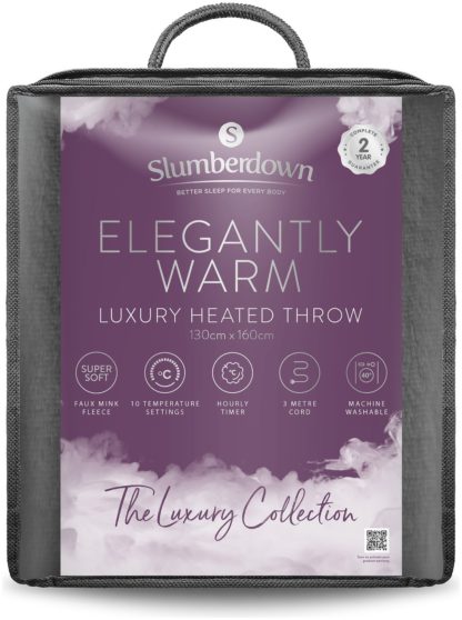 An Image of Slumberdown Elegantly Warm Luxury Heated Throw