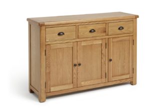 An Image of Habitat Kent 3 Door 3 Drawer Sideboard - Oak