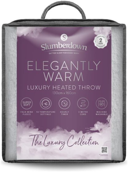 An Image of Slumberdown Elegantly Warm Luxury Heated Throw