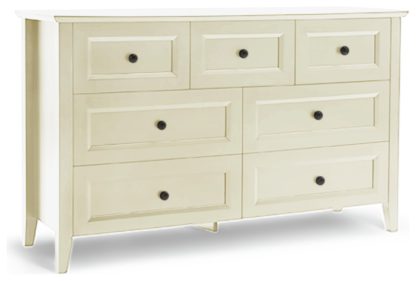 An Image of Habitat Kingham 4+3 Drawer Chest - Ivory