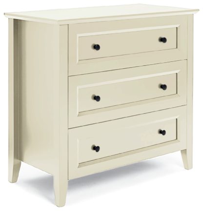 An Image of Habitat Kingham 3 Drawer Chest - Ivory