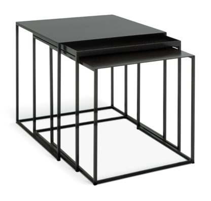 An Image of Habitat Loft Living Nest of 3 Tables - Black