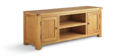 An Image of Habitat Kent 2 Door TV Unit - Oak